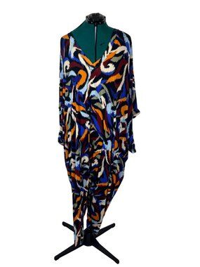 Biddell Abstract Print Playsuit Biddell Size Small for 5’4-5’8/ Up To Size 5X
